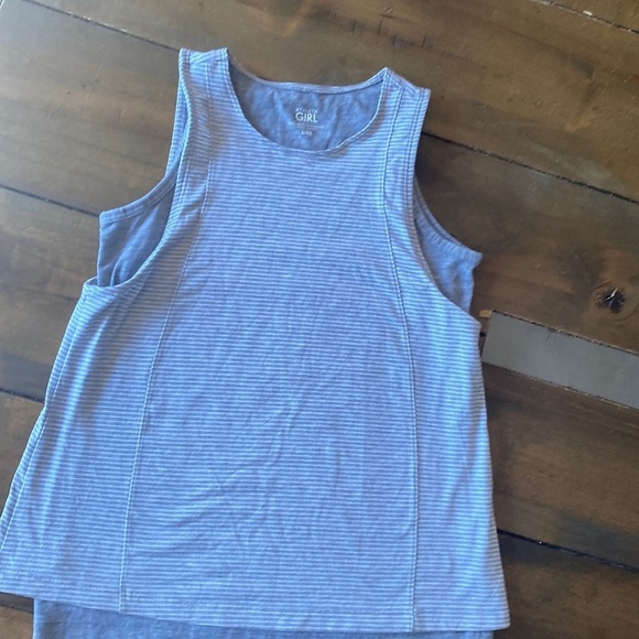 Athleta Girls gray layered performance tank‎ size L - Picture 1 of 5